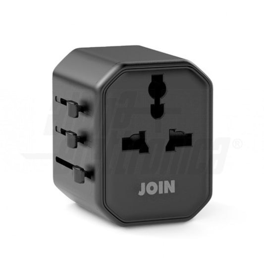 ADATTATORE UNIVERSALE CON PRESA DI RICARICA USB-A e USB-C 2,1A max
