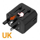ADATTATORE UNIVERSALE CON PRESA DI RICARICA USB-A e USB-C 2,1A max