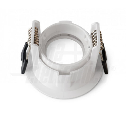 SUPPORTO PLASTICO PER LAMPADE DIAM.35 - BIANCO - ROTONDO
