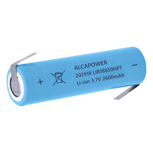 ACCUMULATORE Li-ion 18650 3,7V 2600mAh TERMINALE A SALDARE