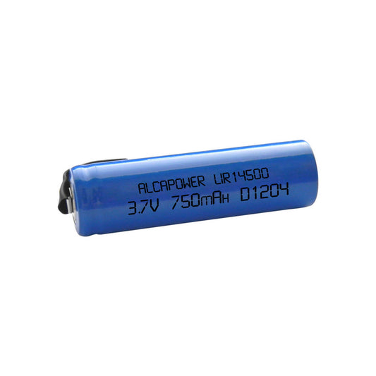 ACCUMULATORE Li-ion 14500 3,7V 750mAh TEREMINALE A SALDARE