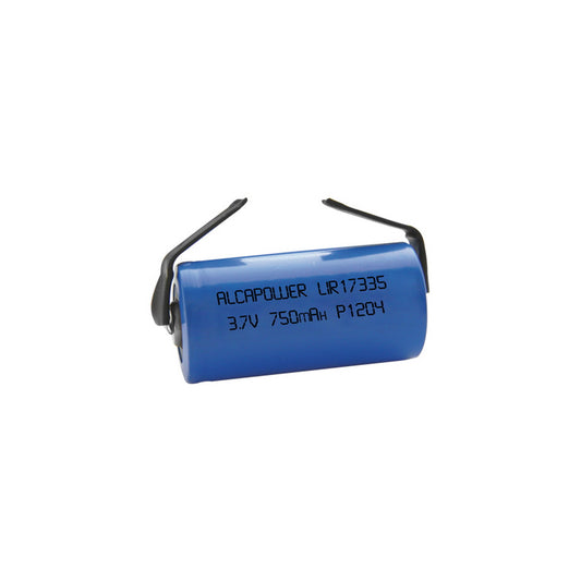 ACCUMULATORE Li-ion 17335 3,7V 750mAh TERMINALE A SALDARE