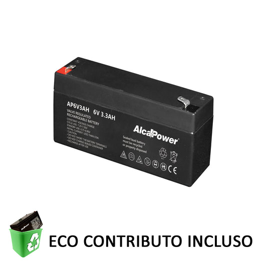 ACCUMULATORE PIOMBO  6V   3 AH