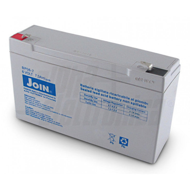 BATTERIA AL PIOMBO 6V 7Ah - AGM CON FASTON