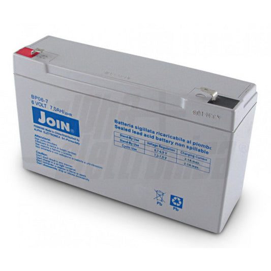 BATTERIA AL PIOMBO 6V 7Ah - AGM CON FASTON