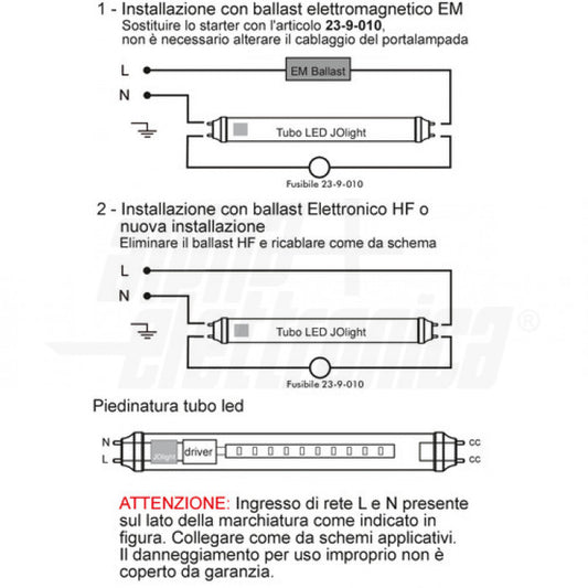 TUBO LED T8 - 13W - 90cm - 230Vac - BIANCO NATURALE
