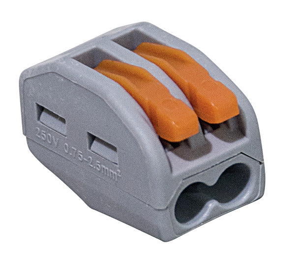 MORSETTO SERRAFILO RAPIDO SINGOLO POLO 2 POSIZIONI 250V GRIGIO