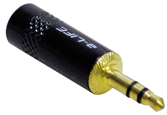 SPINA JACK 3,5mm STEREO NERA, CONTATTI DORATI, SERIE a-LIFE