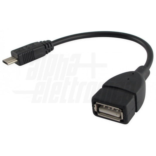 CAVO DA SPINA MICRO USB TIPO B A PRESA USB TIPO A - 0,15m