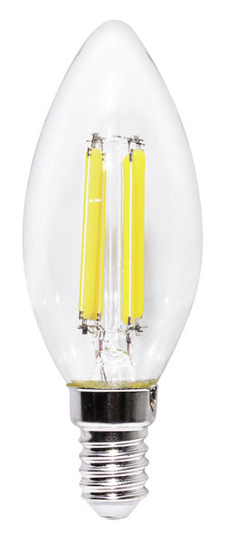 LAMPADA LED CANDELA C35 serie Filament Trasparente, E14, 7W, FA320°, 2700K, 220Vac, LM1055, CRI80, 35*97mm, Classe D