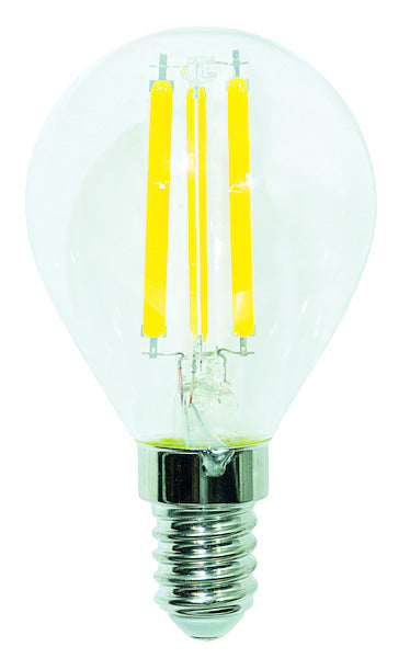 LAMPADA LED G45 serie FILAMENTO TRASPARENTE E14, 6.5W, FA320°