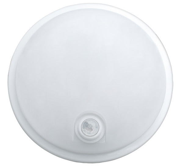 PLAFONIERA A LED ROTONDA IP65 CON SENSORE PIR, 20W, 120°, 4000K, LM2050, CRI80, Misure D.221mm H.72mm