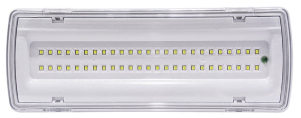 LAMPADA D' emergenza, Funzione SE, Aut.3H, Parete/Incasso, 6.6W, LM650 (Pot. equivalente 51W), IP65, Bat.7.4V/2.2Ah Li-ion