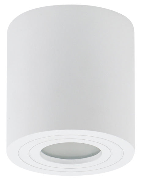 SUPPORTO IN PC PER DITROICHE GU10 ed MR16 easy fit, color bianco, Dimensioni 86x40mm, Foro 75mm (portalampada non incluso)