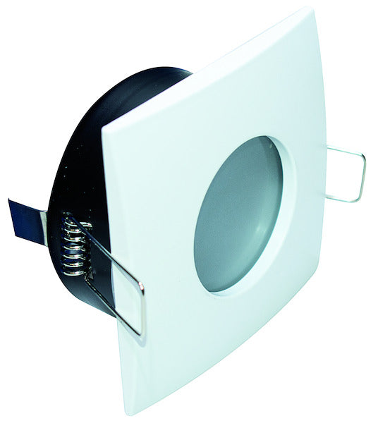 SUPPORTO QUADRATO IP65 PER LAMPADE LED MR16 e PAR16, bianco.