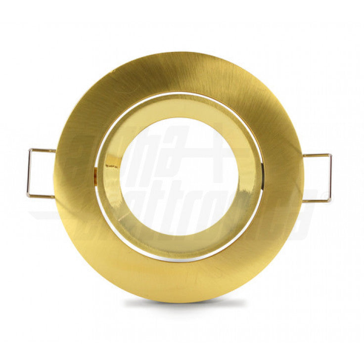 SUPPORTO ORO PER LAMPADA LED - GHIERA ORIENTABILE - DIAM.83mm - ATTACCO NON INCLUSO