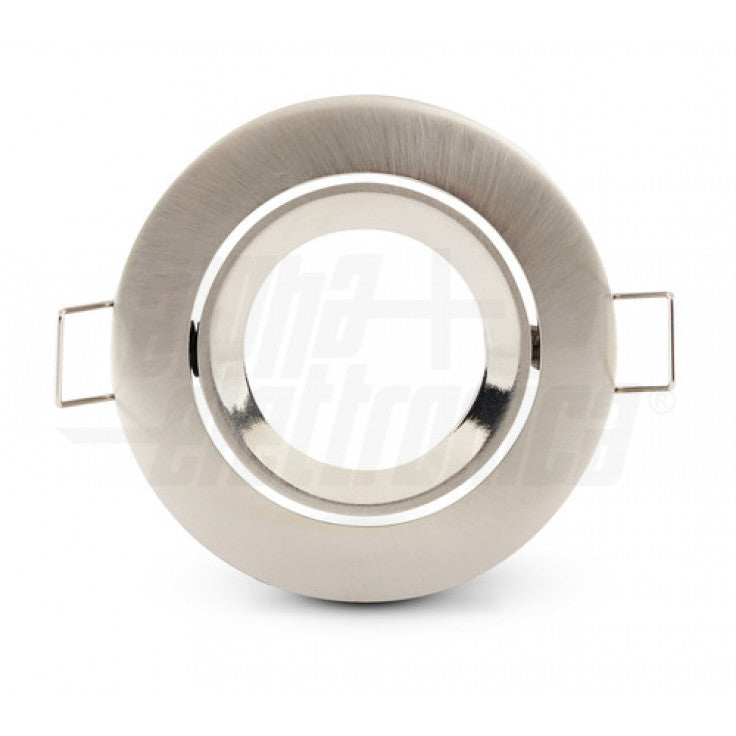 SUPPORTO LUCIDO PER LAMPADA LED - GHIERA ORIENTABILE - DIAM.83mm - ATTACCO NON INCLUSO