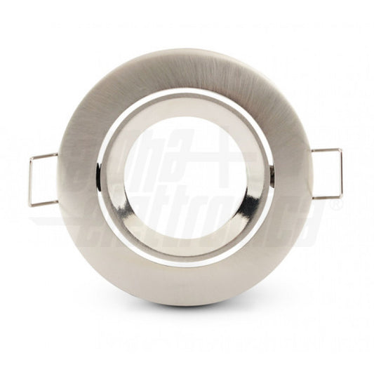SUPPORTO LUCIDO PER LAMPADA LED - GHIERA ORIENTABILE - DIAM.83mm - ATTACCO NON INCLUSO