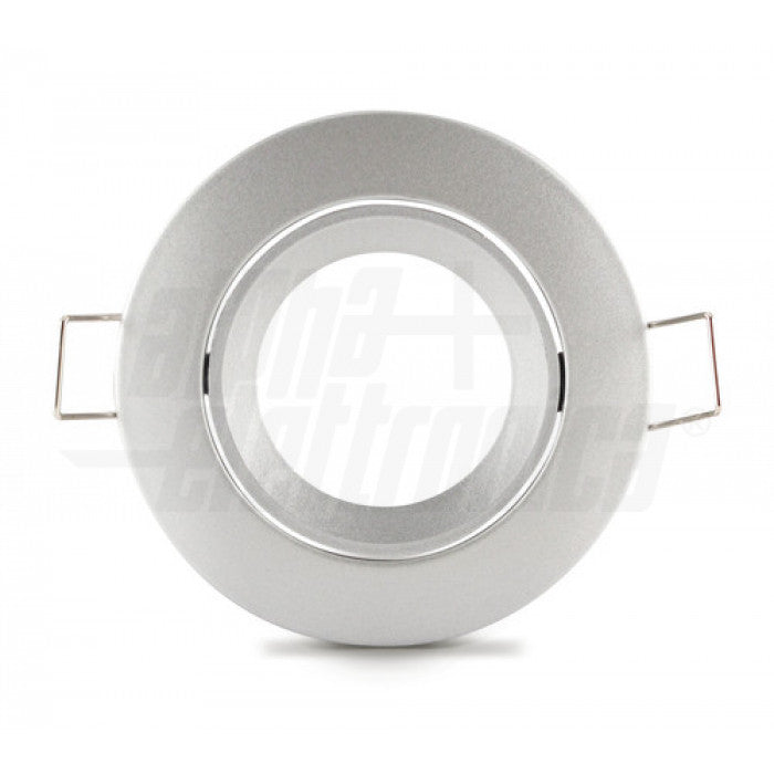 SUPPORTO SATINATO PER LAMPADA LED - GHIERA ORIENTIENTABILE DIAM.83 - ATTACCO NON INCLUSO