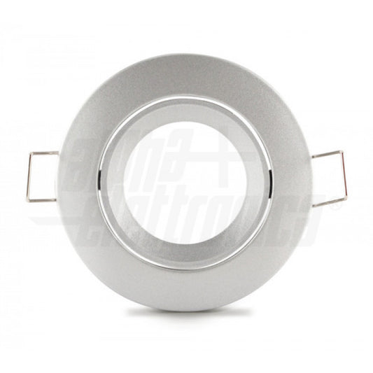 SUPPORTO SATINATO PER LAMPADA LED - GHIERA ORIENTIENTABILE DIAM.83 - ATTACCO NON INCLUSO