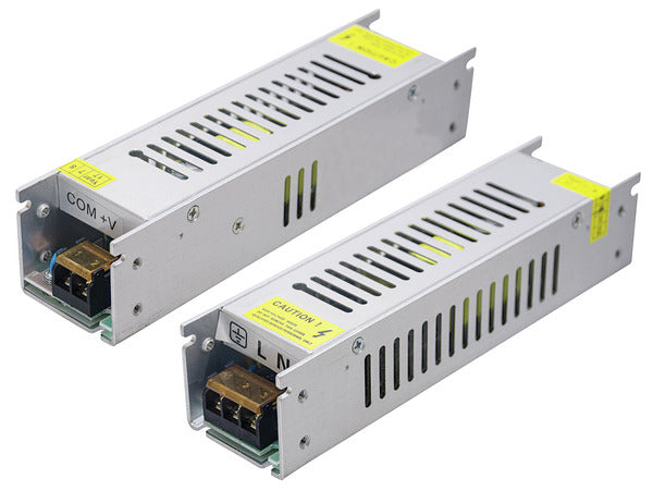 ALIMENTATORE METALLICO SERIE 2 Slim, 24Vdc 4,2A 100W Input 220Vac +/-10% Dim : 185*46*40mm