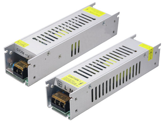 ALIMENTATORE METALLICO SERIE 2 Slim, 24Vdc 4,2A 100W Input 220Vac +/-10% Dim : 185*46*40mm