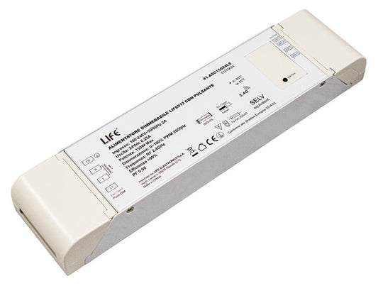 ALIMENTATORE DiIMMERABILE LIFE512, Wireless 2,4GHz, IP20, 24V 6,25A 150W, In: 220Vac, 280*67*36mm