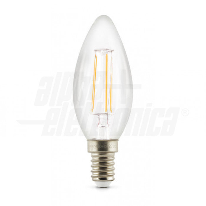 LAMPADINA A LED A FILAMENTO CERAMICO E14 - 4,5W - 230Vac - BIANCO CALDO
