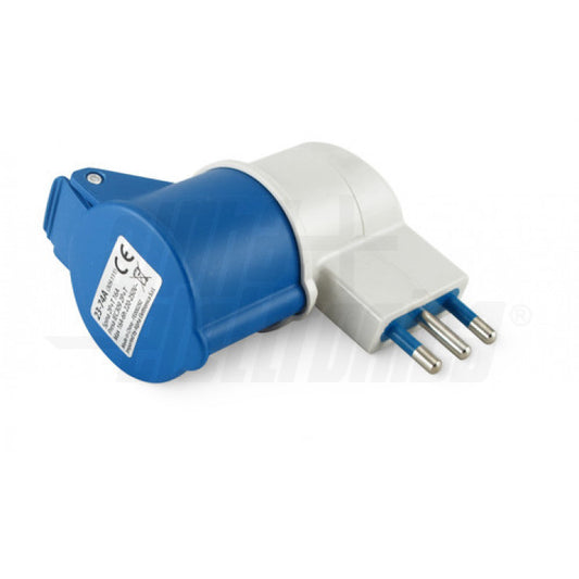 ADATTATORE DA 1 Spina 2P+T 16A a 1 Presa CEE 2P+T 16A