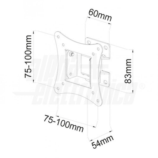 SUPPORTO TV inclinabile, 13"-30"