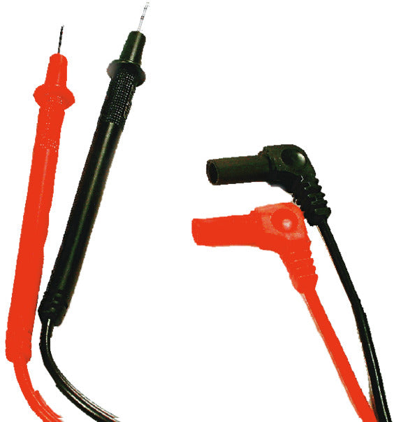 PUNTALI A PUNTA PER TESTER 2mm, Spina diam.0.4mm, Cavo 70cm