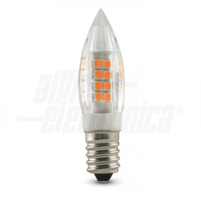 LAMPADINA A LED E14 - 3.5W - 10-30Vdc - 24Vac BIANCO CALDO
