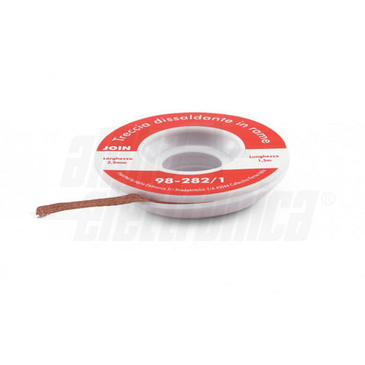 TRECCIA DISSALDANTE IN RAME - DIAM.2,5mm - 1,5m