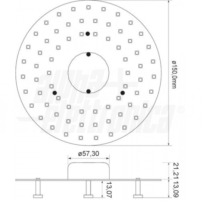 CIRCOLINA A LED - 18W - 230Vac - DIAM. 15cm - BIANCO NATURALE