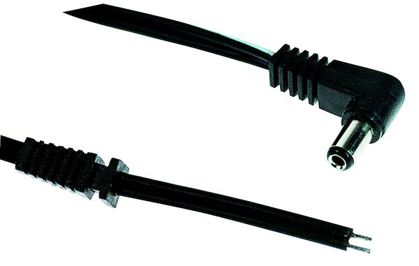 CAVETTO DI ALIMENTAZIONE CON PRESA 5,5x2,1mm A 90°, L.2,0m