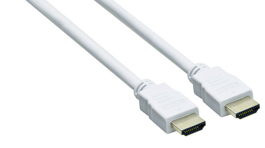 CAVO SP.HDMI - SP.HDMI L. 1,5m D.6mm, 4K@50/60Hz HIGH SPEED + ETHERNET, 3D, BIANCO, H.CARD