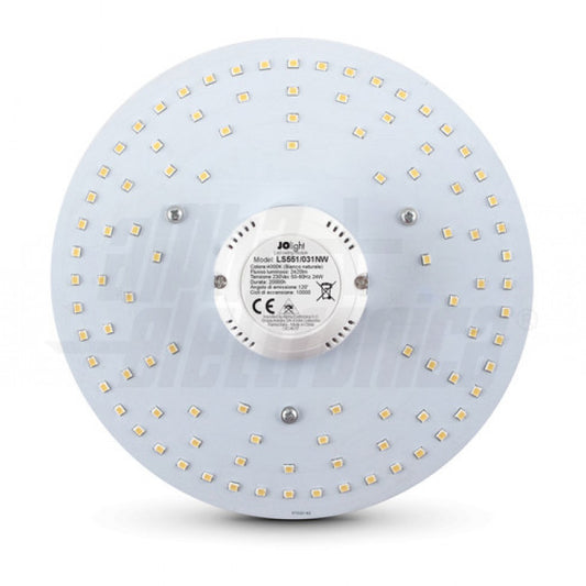 CIRCOLINA A LED - 20W - 230Vac - DIAM. 18cm - BIANCO NATURALE
