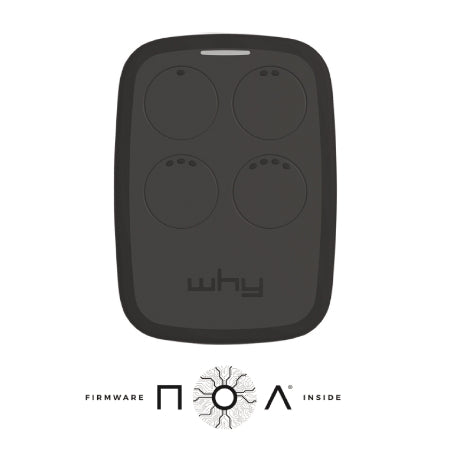TELECOMANDO APRICANCELLO WHY EVO NOA MULTIFREQUENZA ad autoapprendimento licorice black