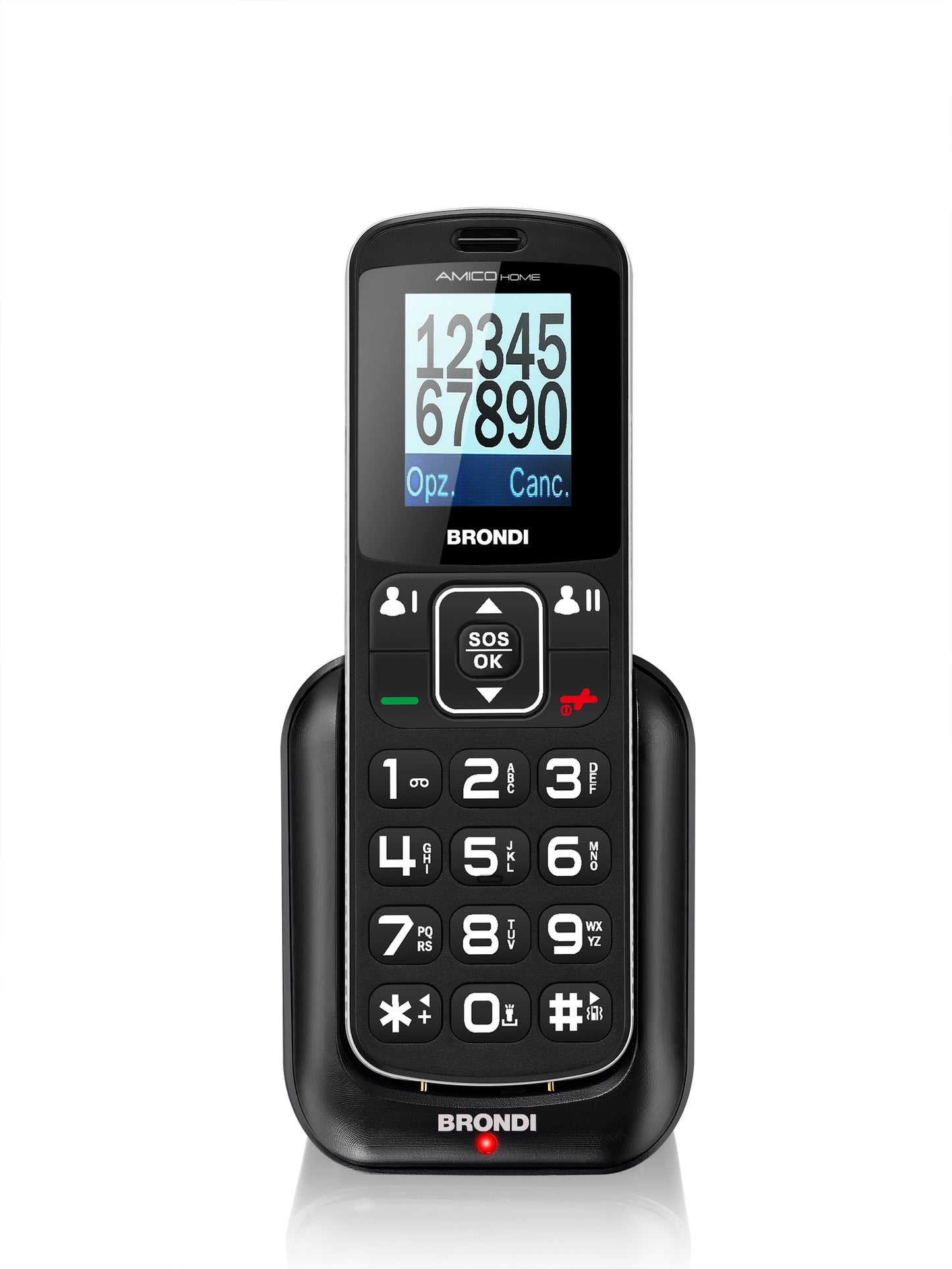 TELEFONO CORDLESS BRONDI AMICO HOME - colore nero