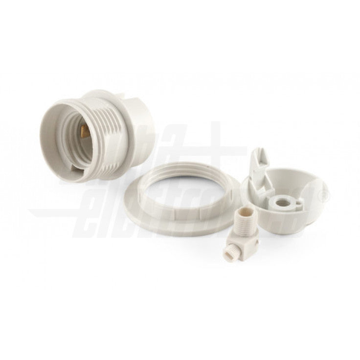 PORTALAMPADA BIANCO E27 CON GHIERA