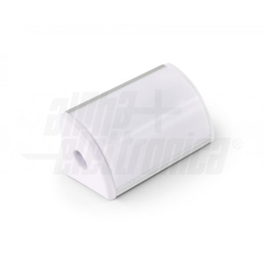 PROFILO DI ALLUMINIO CON COPERTURA IN PC OPACO TONDA 2 METRI + ACCESSORI