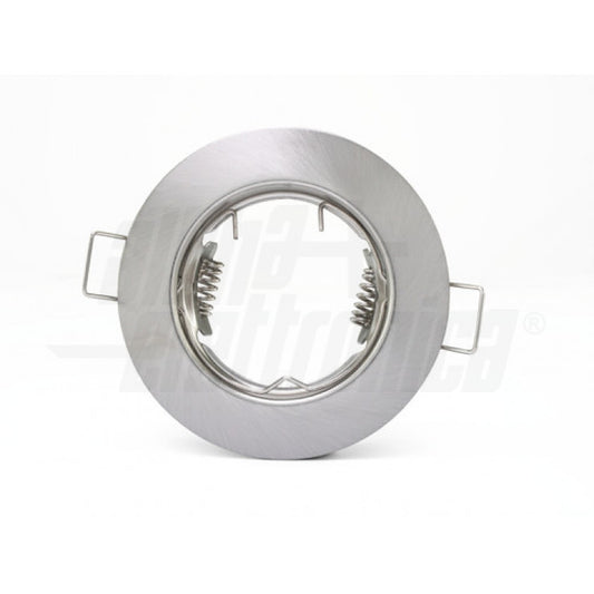 SUPPORTO ROTONDO LUCIDO PER LAMPADA LED - CON GRAFFETTA - DIAM. 81mm - ATTACCO NON INCLUSO