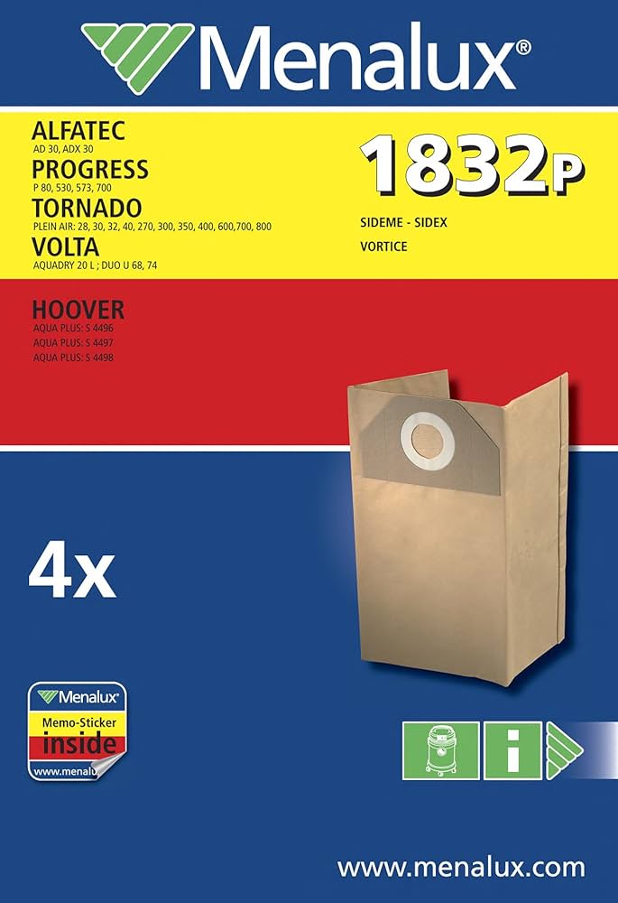 SACCHETTI ASPIRAPOLVERE MENALUX 1832P = S27