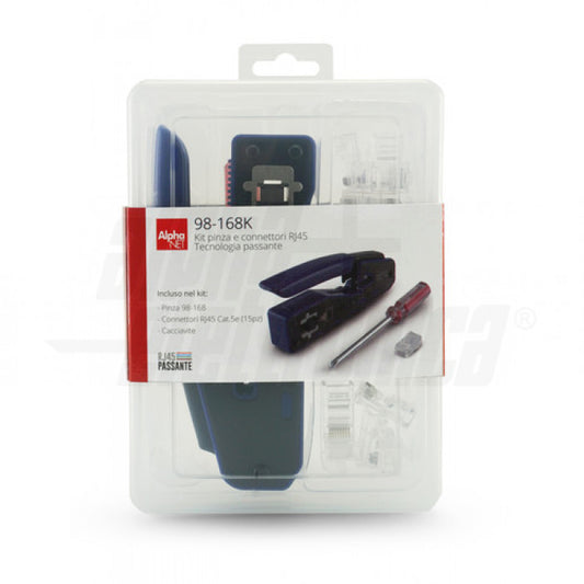 KIT PINZA 98-168 E CONNETTORI RJ145 - TECNOLOGIA PASSANTE