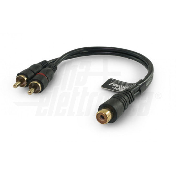 CAVO AUDIO 1 PR. RCA/2 SP. RCA 0,2 mt  BLISTER