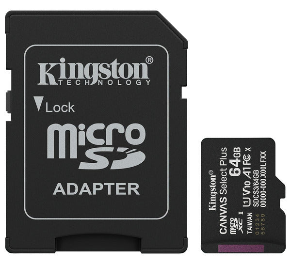 MICRO SD CARD 64GB (T-FLASH) SDCS CLASS 10 GEN 3 KINGSTON