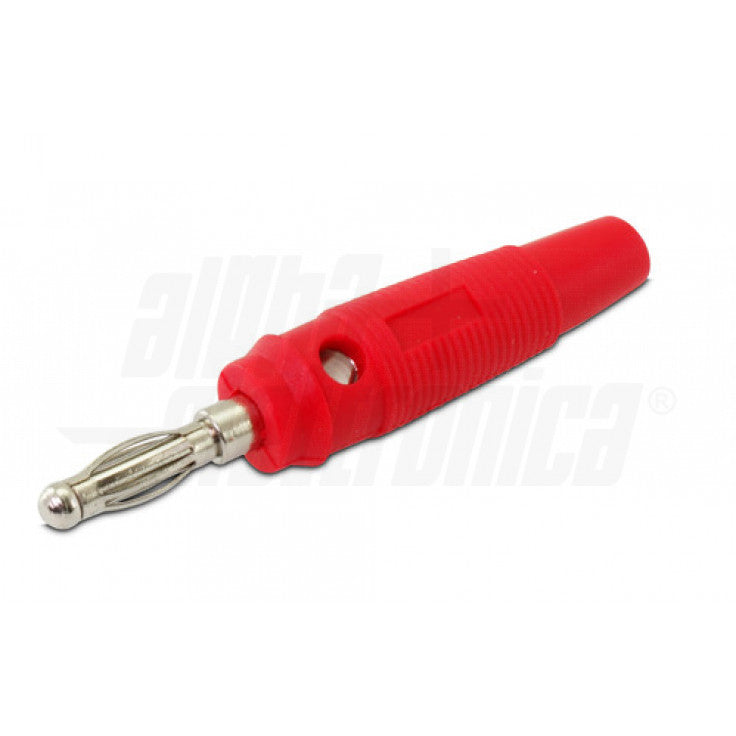 SPINA BANANA DIAM.4MM - PRESA LATERALE - ROSSA