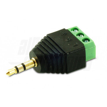 ADATTATORE DA SPINA JACK 3.5mm STEREO A MORSETTO 3 POLI