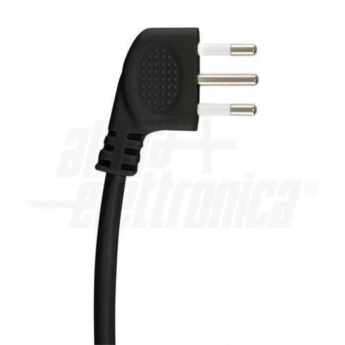 MULTIPRESA CON 6 PRESE Universali Italia P40 - Interruttore - Cavo 1,5m - Spina 16A a 90° - Nera