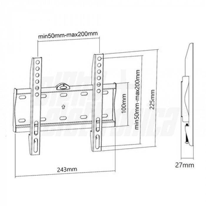 SUPPORTO TV Fisso, 23"-42"